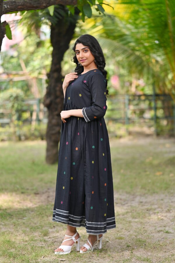 Adrika’s Handloom Cotton Jamdani Long Dress