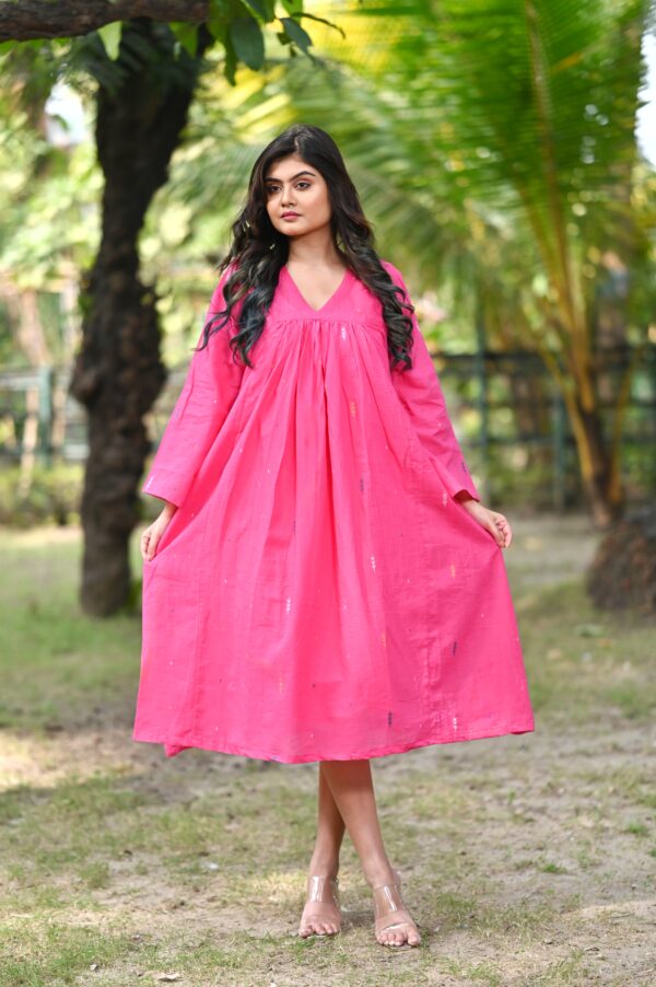 Handloom Cotton Jamdani Dress