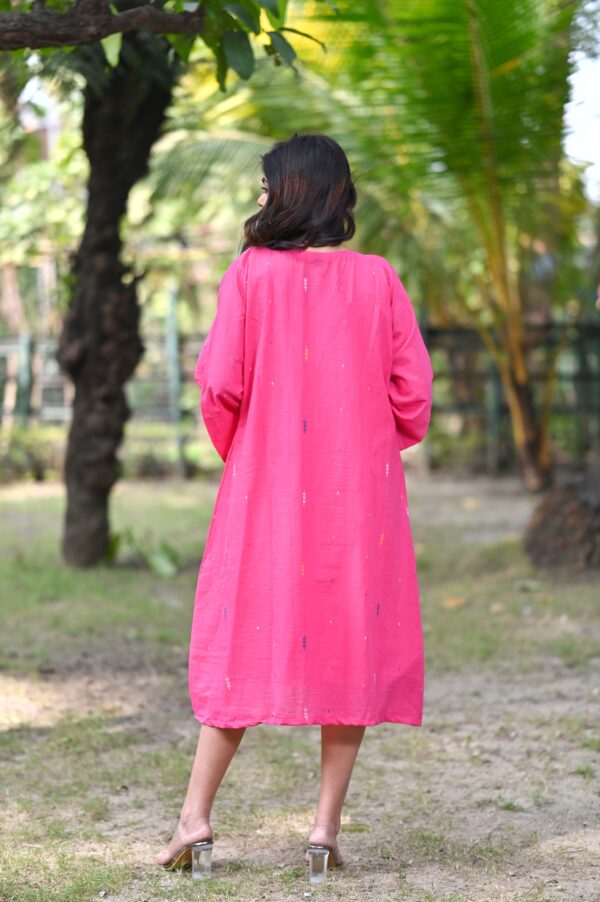 Handloom Cotton Jamdani Dress by Adrika